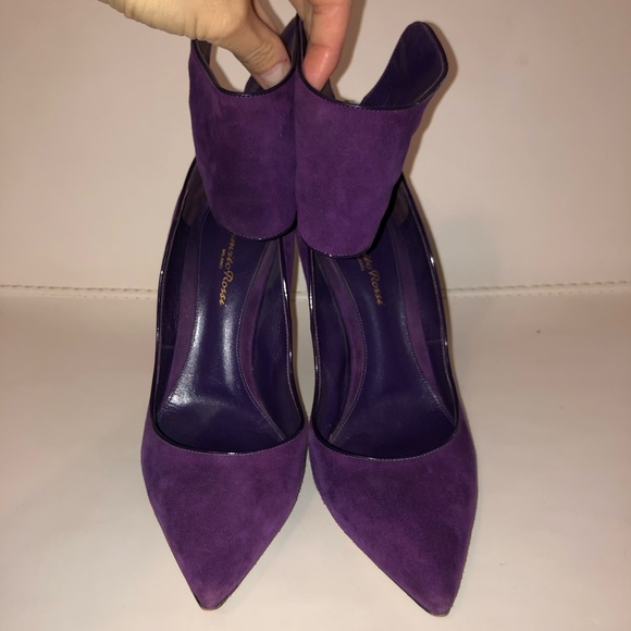 Gianvito Rossi Purple Suede Heels Size $39 $1295 - Picture 3 of 7